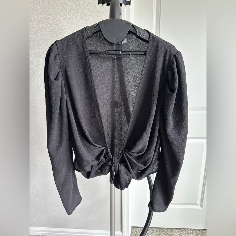 ASOS open front long sleeve tie